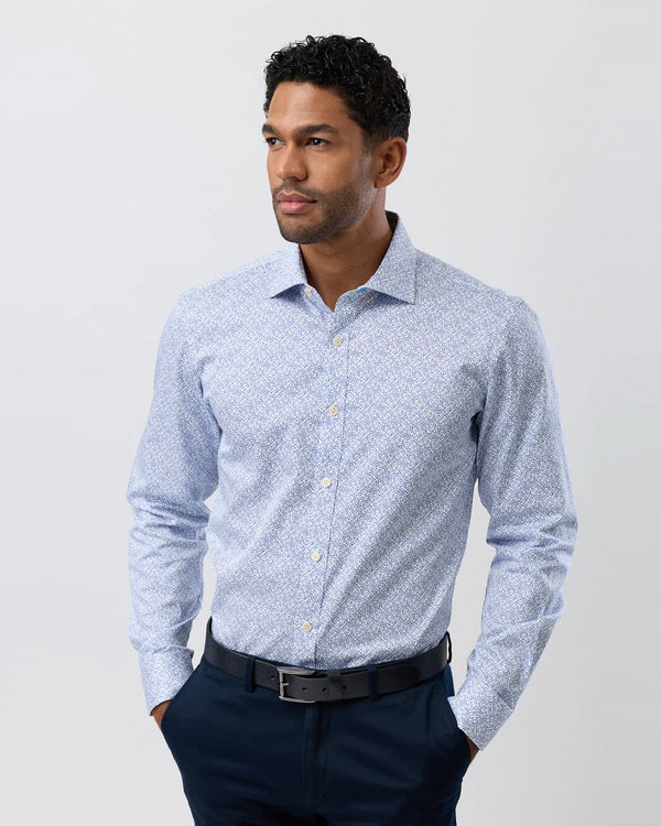 Brooksfield Luxe Print Slim Fit Business Shirt BFC2589