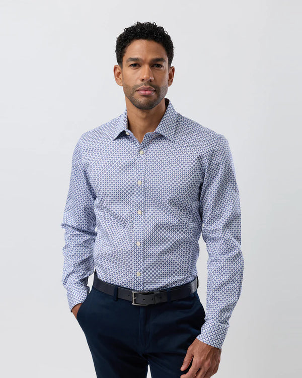 Brooksfield Luxe Print Slim Fit Business Shirt BFC2593