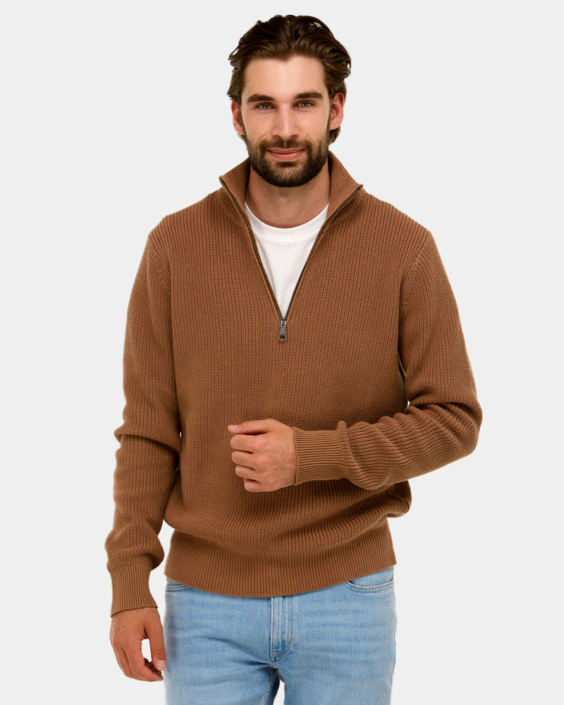 Brooksfield 1/2 Zip Sweater BFK411