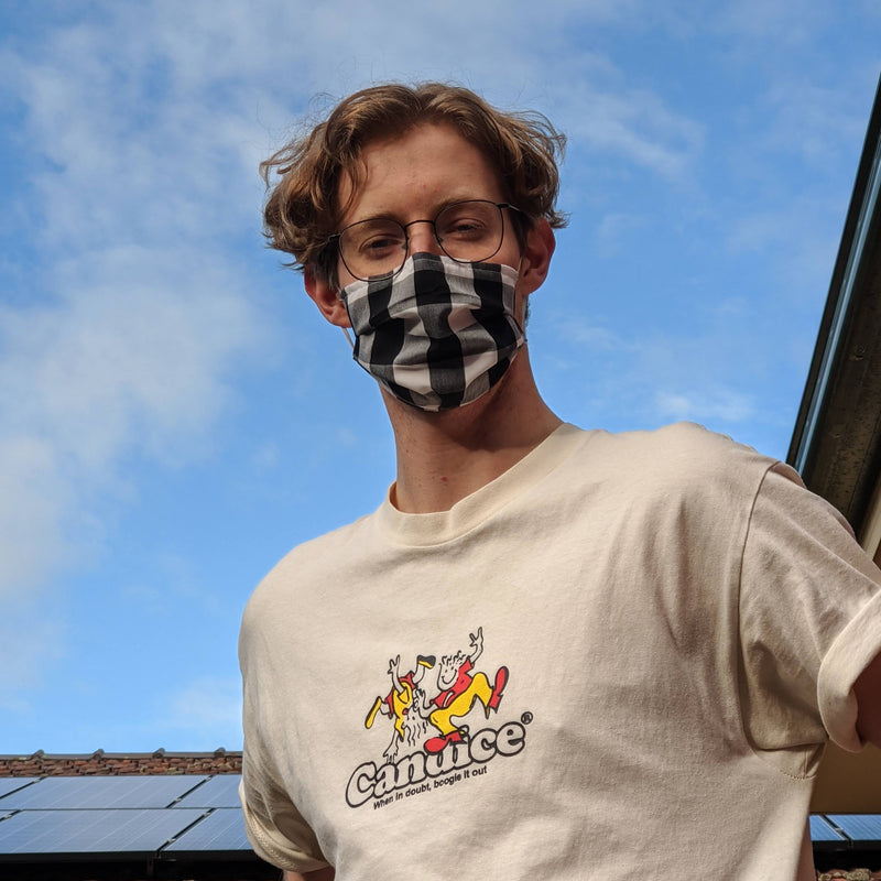 Black Gingham Face Mask