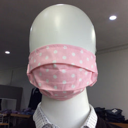 Pink Polka Dot Face Mask