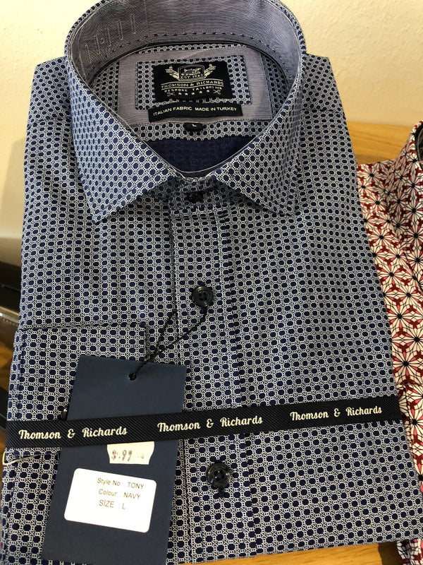 Thomson & Richards Tony Navy Shirt