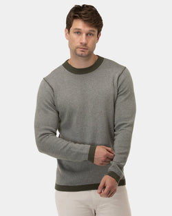 Brooksfield Two Tone Crew Neck Sweater